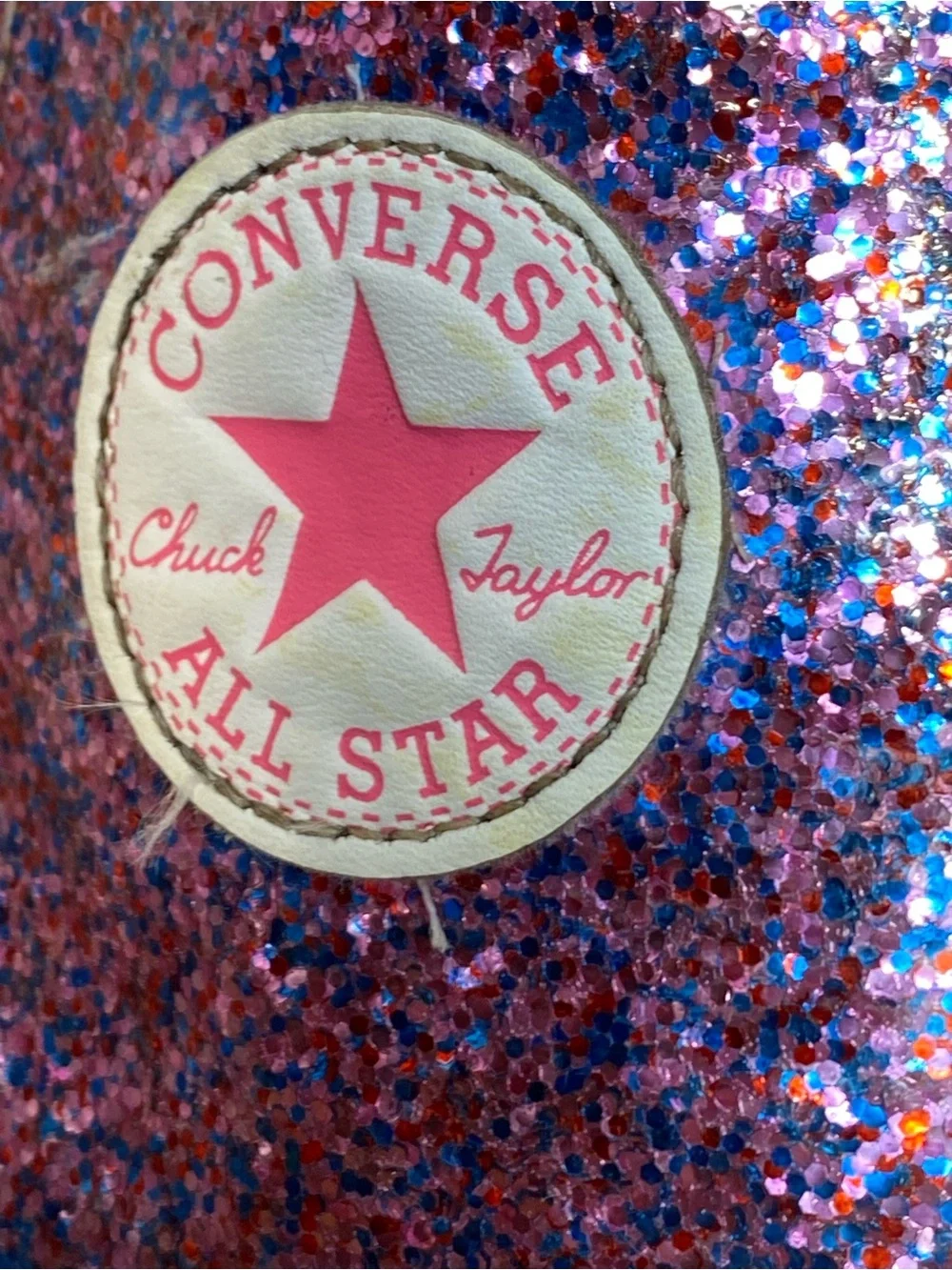 Converse glittery high